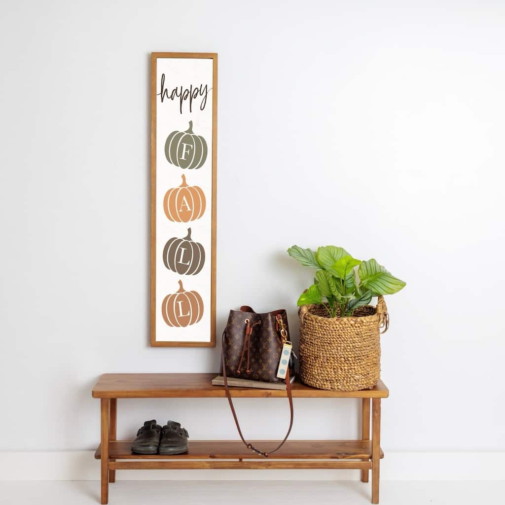 Happy Fall Barnwood Sign - Multi-Color