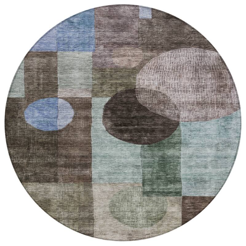 HomeRoots Geometric Transitional Rectangle Outdoor Rug