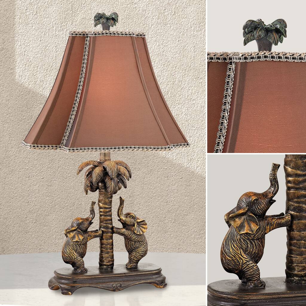 Elk Home Adamslane Bronze With Copper Shade 1 Light Table Lamp