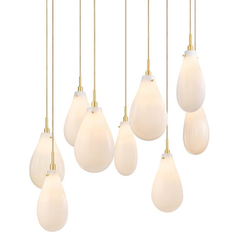 Hudson Valley Lighting 3909 Ironwood 9 Light 30" Wide Multi Light - Aged Brass
