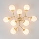 preview thumbnail 5 of 22, 38.5" Mid Century Semi Flush Mount Ceiling Light Modern Sputnik Chandelier