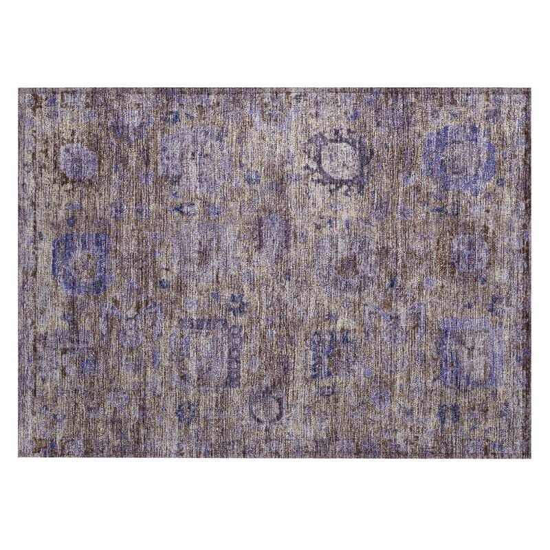 Machine Washable Indoor/ Outdoor Vintage Traditional Chantille Rug