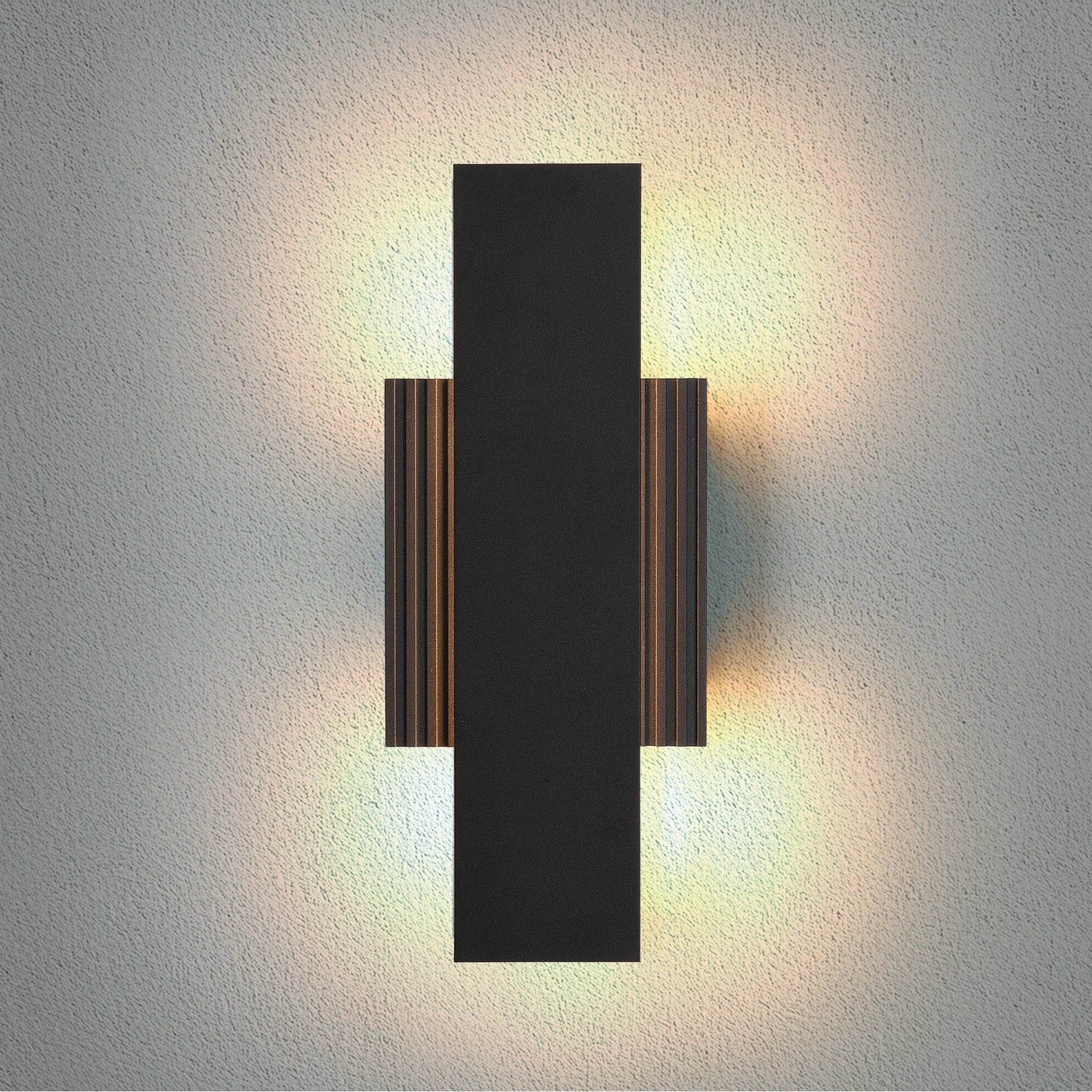 Thesis Jacks 15-inch Textured Black 5CCT LED Exterior Wall Sconce