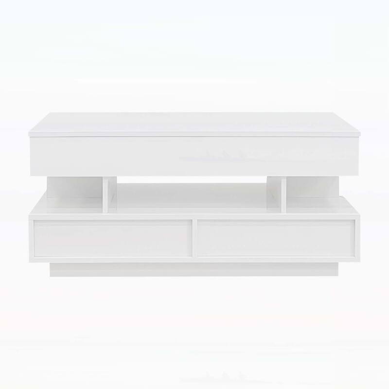 Modern Lift-Top Coffee Table with 2 Drawers