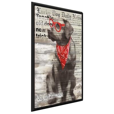 "Lucky Dog" by Carol Robinson Print on Floating Canvas