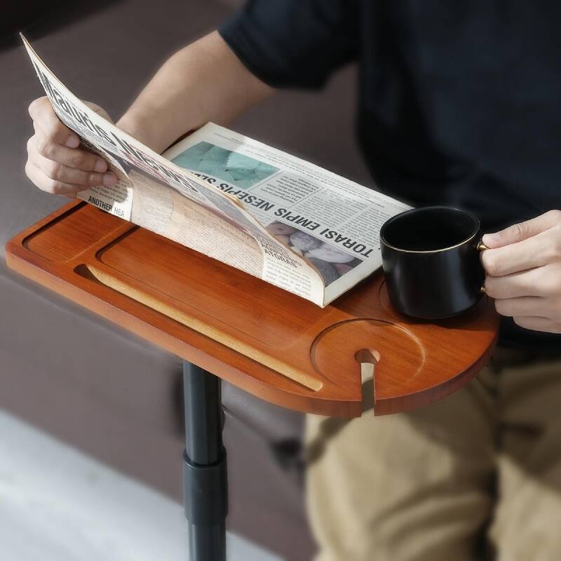 360° Rotatable Sofa Tray Table - 15.7"D x 9.8"W x 25"H