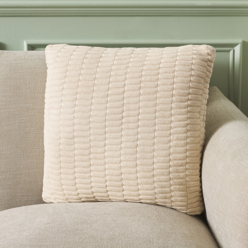 SAFAVIEH Home Stacia 18-inch Square Natural Cotton Decorative Pillow