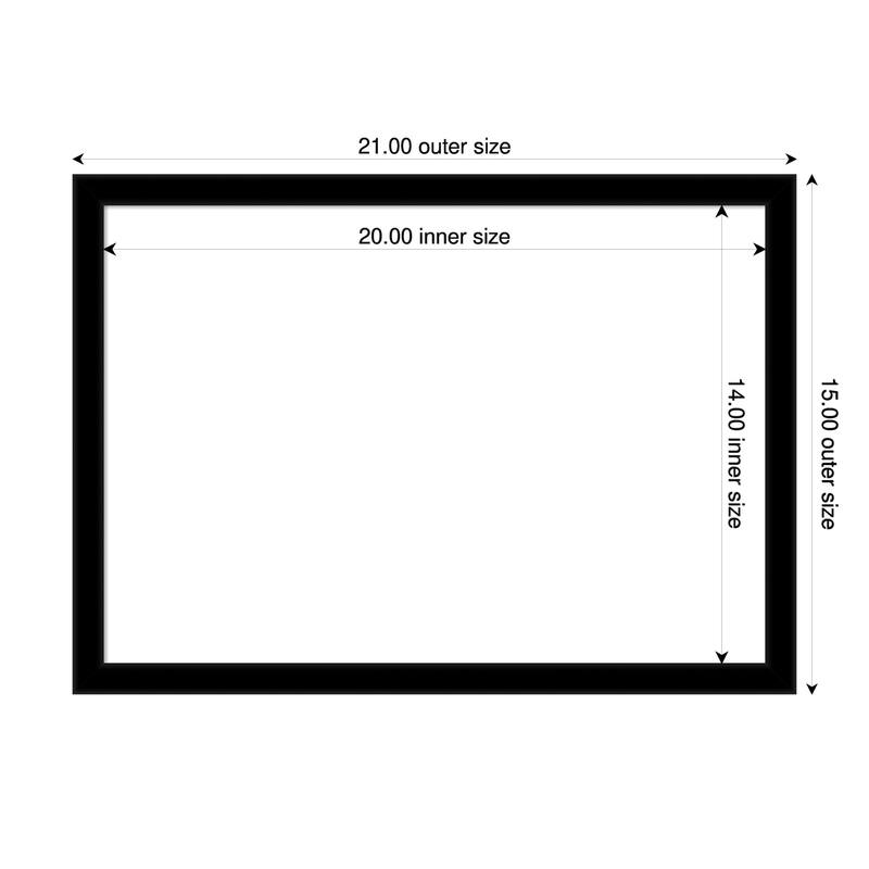 Amanti Art Jet Black Framed Dry Erase Magnetic Board - 21 x 15 in