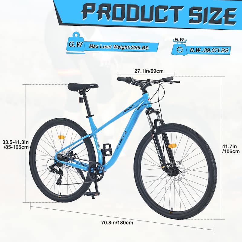 29 Inch Wheels 8 Speed Mountain Bike,Front Suspension