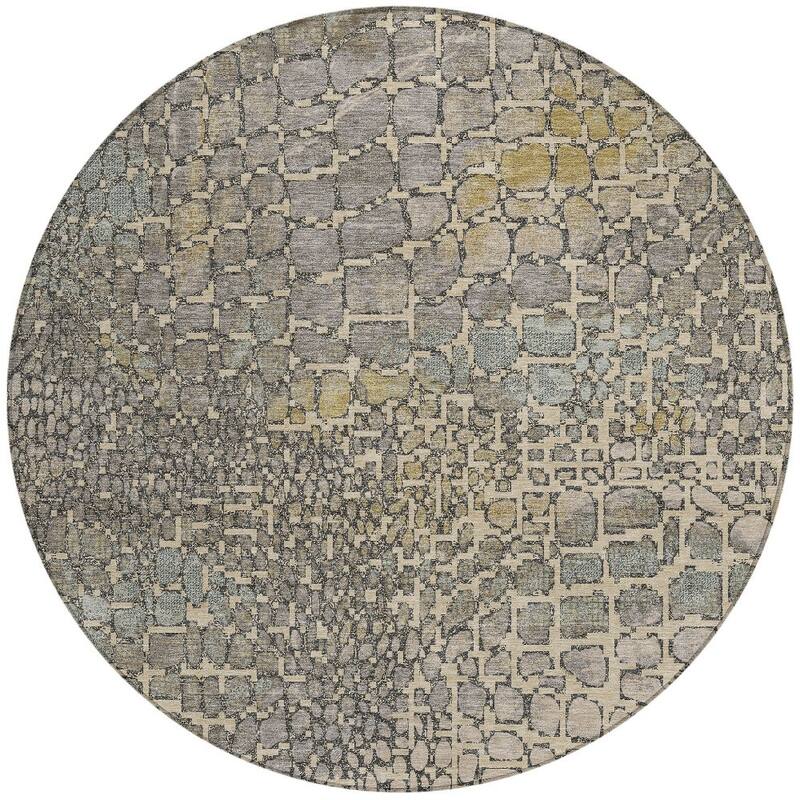HomeRoots Abstract Transitional Rectangle Outdoor Rug