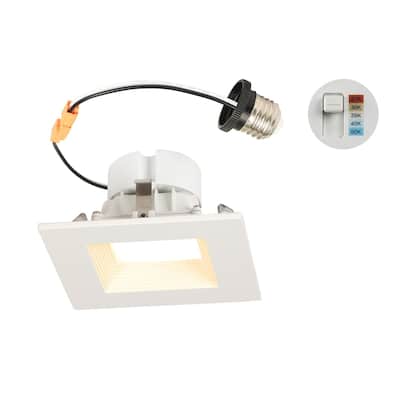 Westinghouse Lighting 11-Watt (65-Watt Equivalent) 4 in. Square Recessed LED Downlight with Color Temperature Selection