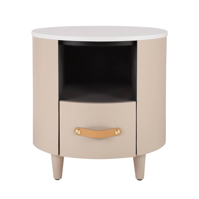 Christopher Knight Home- Gala Round Wood Nightstand with Storage Drawer