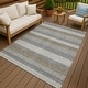 preview thumbnail 16 of 149, Machine Washable Indoor/ Outdoor Cabana Stripe Chantille Rug