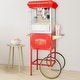 preview thumbnail 5 of 8, Popcorn Machine with Cart – 8oz Popper with Stainless-steel Kettle by Great Northern Popcorn (Red)