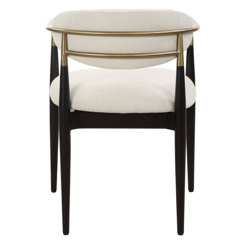 Uttermost Moxie White Dining Arm Chair