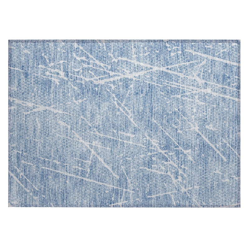 Machine Washable Indoor/ Outdoor Chantille Contemporary Crackle Rug