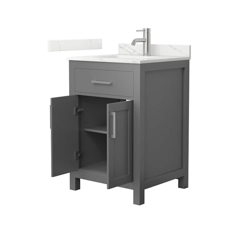 Wyndham Collection WCG2424-24S-QTZ-UNSMXX Beckett 24" Free Standing