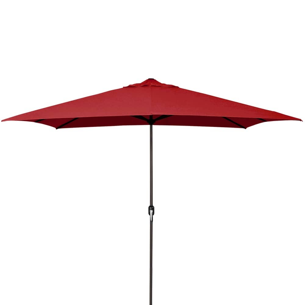 10' x 6' Rectangular Outdoor Patio Umbrella with Crank Opening