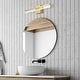preview thumbnail 18 of 62, JONATHAN Y Baxter 22" 1-Light Modern Contemporary 360-Degree Rotatable Iron/Seeded Acrylic Integrated LED Vanity Light