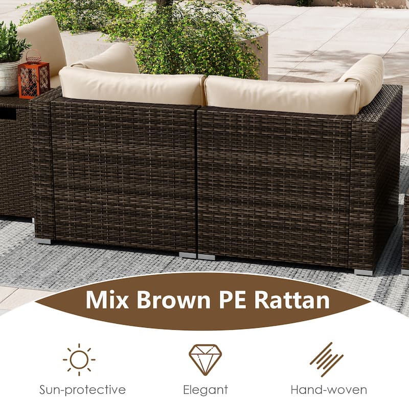 Costway 7 Pieces Outdoor Furniture Set with 32" Fire Pit Table and - See Details