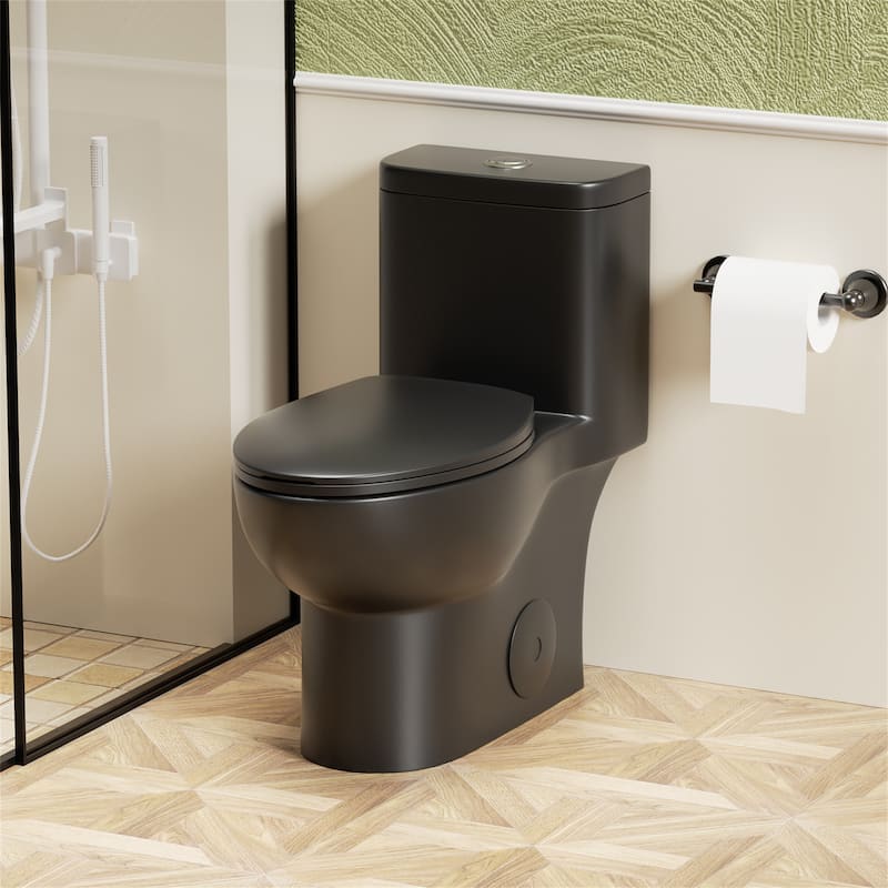 Matt Black Tornado Flush Toilet - Matte Black