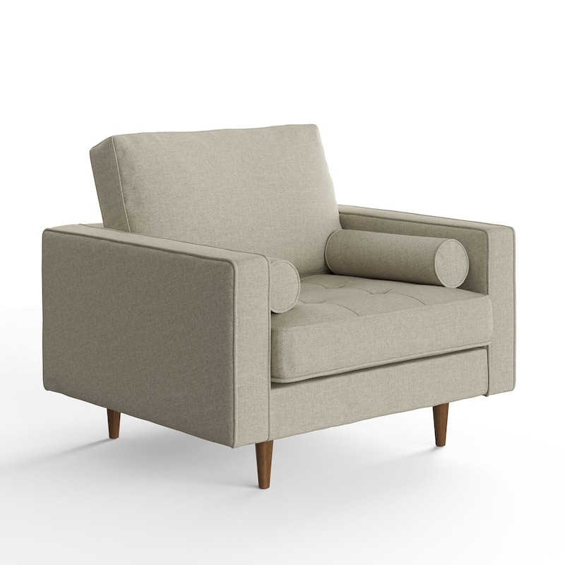 Bloomfield Upholstered Fabric Arm Chair - Beige Fabric