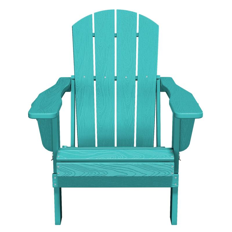 Foldable HDPE Adirondack Chair with Dual Cup Holders