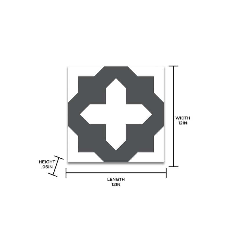 FloorPops Nordic Peel & Stick Floor Tiles - 60-in x 24-in