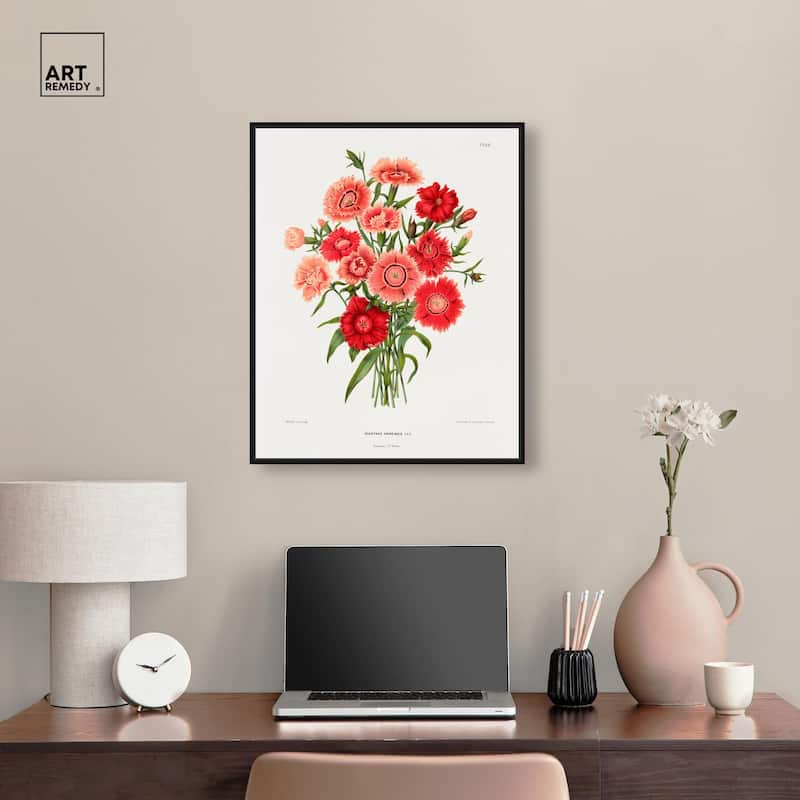 Rainbow Pink Flower by Wendel Canvas by Art Remedy