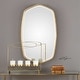 preview thumbnail 4 of 3, Uttermost Duronia 36" X 22" Contemporary Gold Vanity Bath Wall Mirror