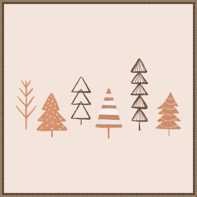 Winter Trees Illustration by Orara Studio Framed Canvas Wall Art Print