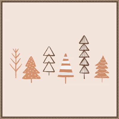 Winter Trees Illustration by Orara Studio Framed Canvas Wall Art Print