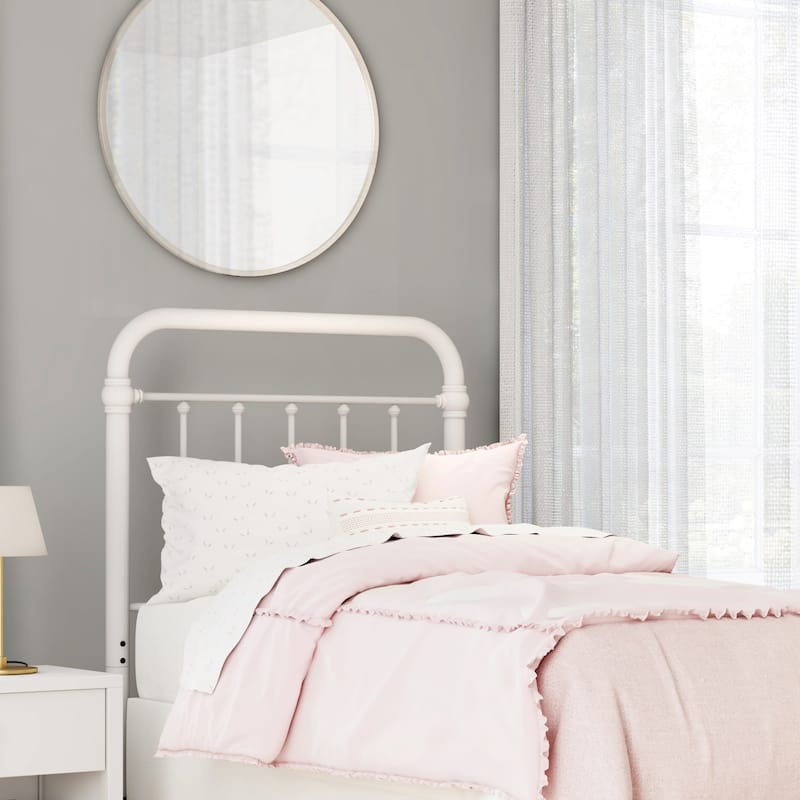 Hillsdale Kirkland Metal Headboard, White