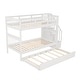 preview thumbnail 40 of 44, Twin-over-Twin Bunk Bed with Twin size Trundle for Bedroom, Dorm, Adults