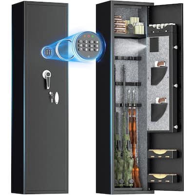 4-10 Gun Fully Assembled Rifle Safe Cabinet with Digital Keypad or Fingerprint & Lock