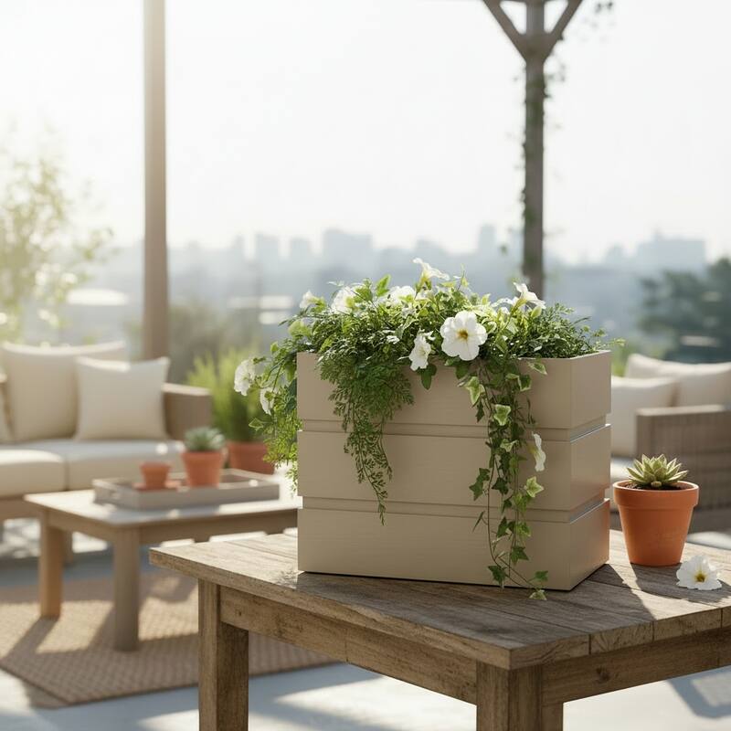 Rectanglar Terrace Planter Tall