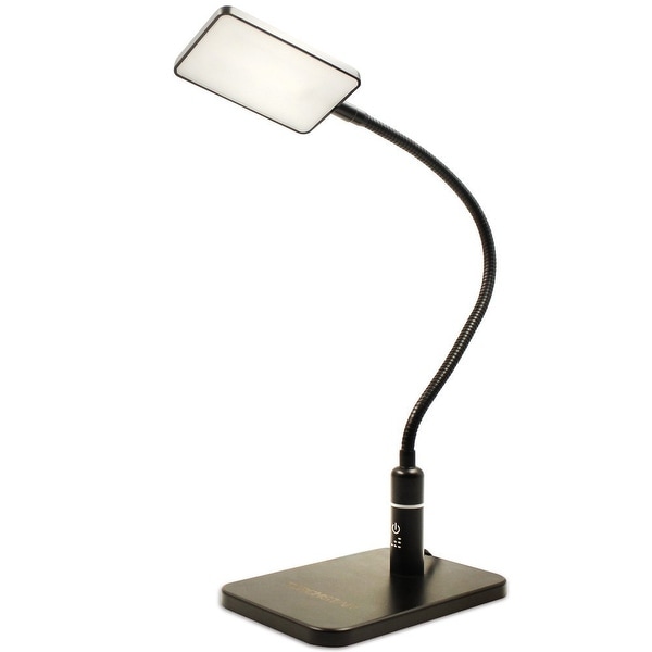 Dimmable Eye-Care Gooseneck LED Desk Lamp, 3-Level Dimmer, Touch Sensitive Control Reading Lamp w/ UL-listed Power Adapter