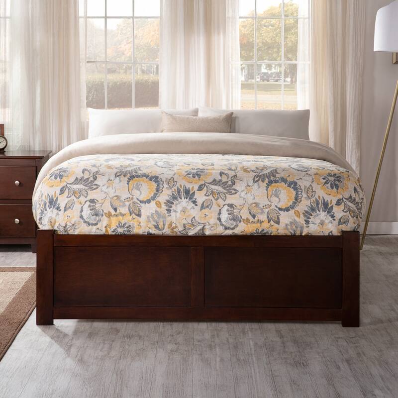 AFI Concord Full Platform Bed with Footboard & Full Trundle
