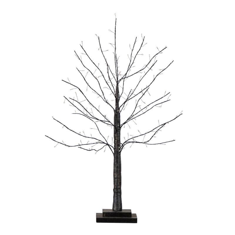 Pre-Lit Twig Artificial Halloween Tree - 2' - Warm White LED Lights
