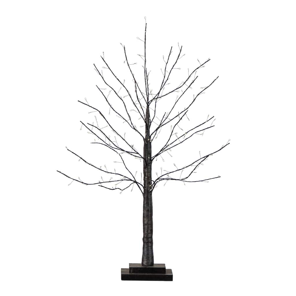 Pre-Lit Twig Artificial Halloween Tree - 2' - Warm White LED Lights