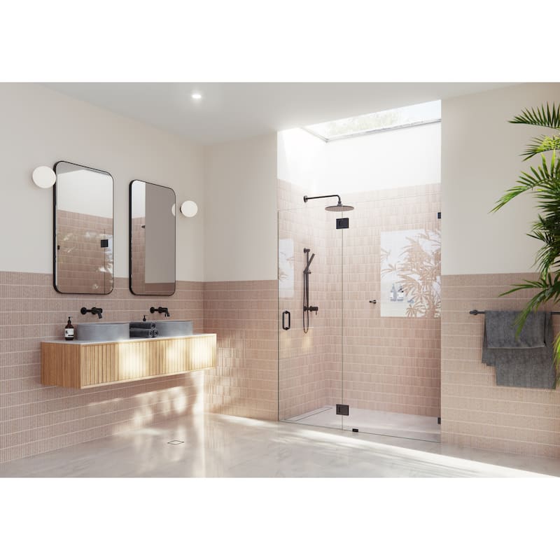 Glass Warehouse 78" x 57.5" Frameless Shower Door - Glass Hinge