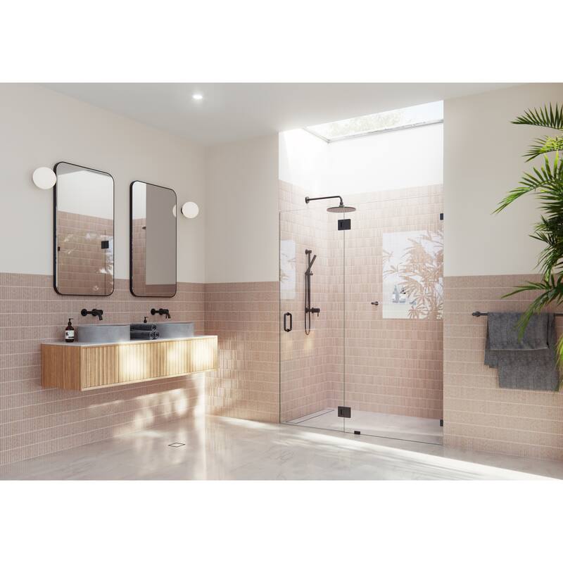 Glass Warehouse 78" x 57.75" Frameless Shower Door - Glass Hinge