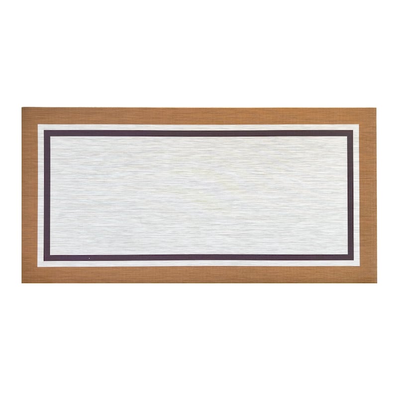Casahola Woven Vinyl Home Kitchen Floor Mat Waterproof Area Rug for Indoor/Outdoor - 47" x 24" - Lancaster Yellow