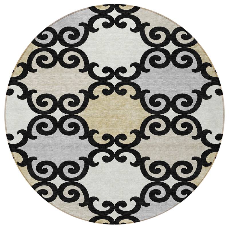 HomeRoots Trellis Transitional Rectangle Outdoor Rug