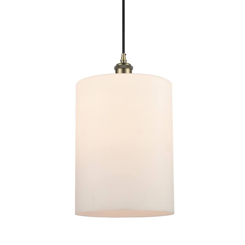 Innovations Lighting 516-1P-14-9-L Cobbleskill Pendant Cobbleskill 9" - Matte White / Antique Brass