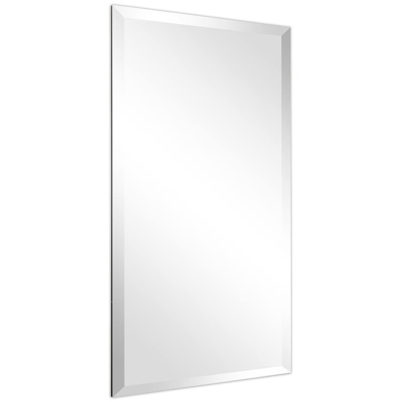 Frameless Beveled Prism Wall Mirror - Clear