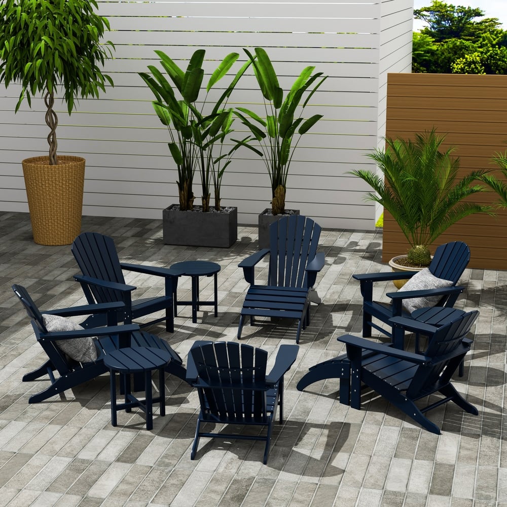 Altura 12-Piece Poly All Weather Adirondack Chair With Ottoman And Side Table