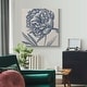 preview thumbnail 10 of 14, Indigo Floral on Linen II-Premium Gallery Wrapped Canvas