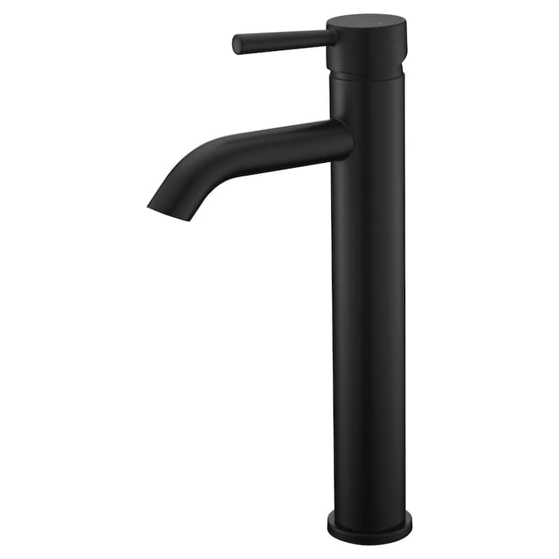 Ultra Faucets Euro Collection Single-Handle Tall Vessel Lavatory Faucet - Matte Black UF36607