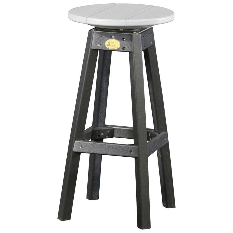 Poly Lumber Bar Stool - Dove Gray & Black